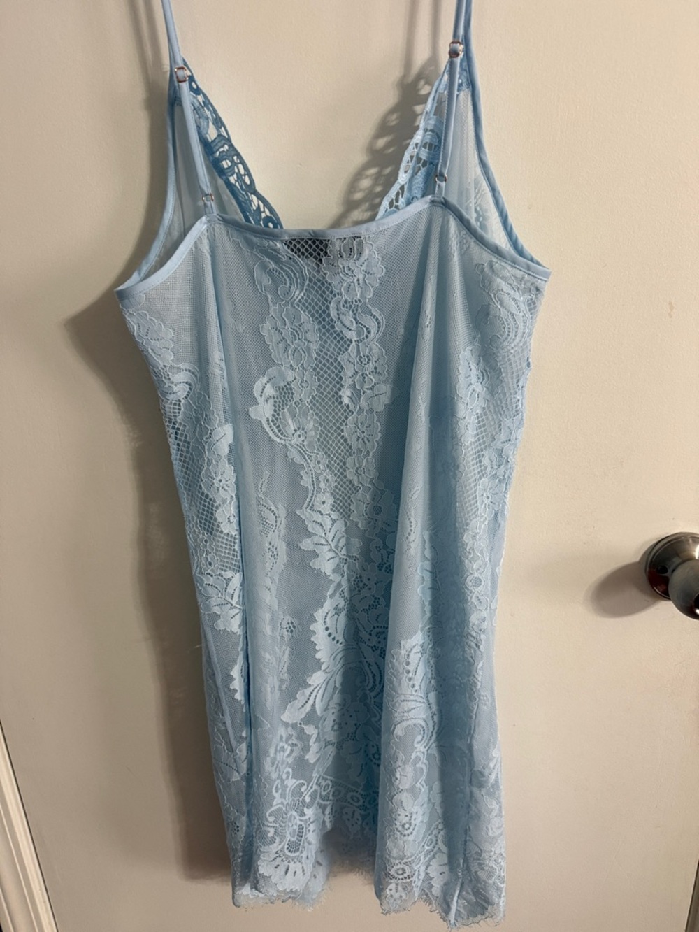 INC International Concepts Light Blue Lace Chemise Slip - Picture 4 of 5